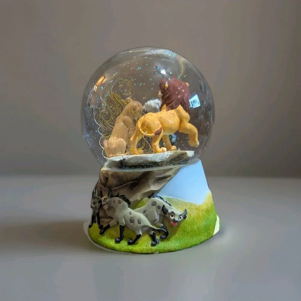 Vintage 1994 Disney Lion King Pride Rock Musical Snow Globe Circle of Life